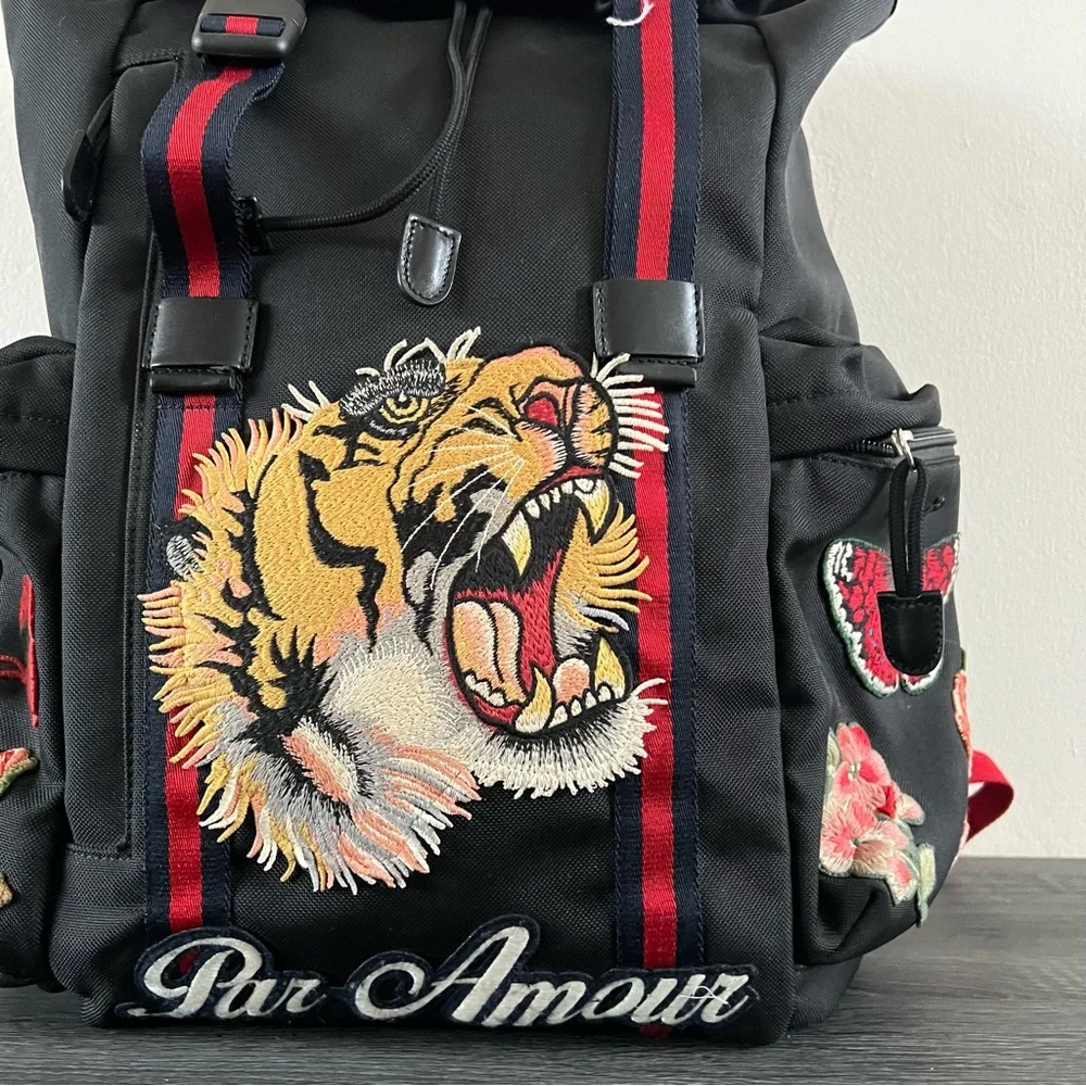 Gucci L'Aveugle Par Amour Embroidered Tech Pack Backpack - Picture 4 of 13